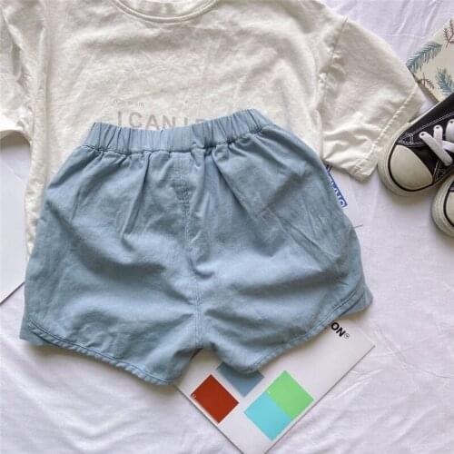Baby Girl Shorts Casual Korean Loose Elastic Waist Shorts For Boy Kids Pants 2 3 4 5 6 7 Years Children Shorts Summer Baby Pants