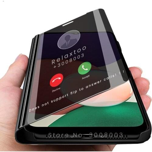 For samsung galaxy a22 5g case smart mirror magnetic flip stand coque on sumsung glaxy a 22 2021 5g 6.6'' protective shell shell