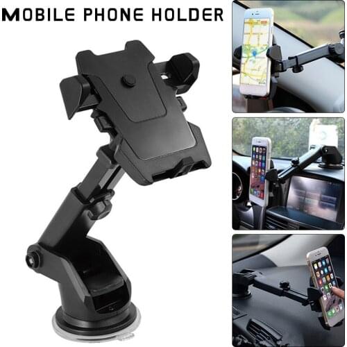 360 Degrees Universal Smartphone Car Mount Holder Adjustable Phone Mounting Suction Cup Holder
