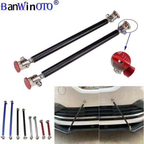 Universal Car Front Rear Bumper Adhensive Lip Splitter Rods Adjustable Support Bars 2pcs/set Nondestructive Damage-free Insall