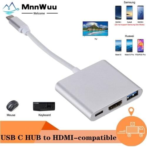 USB C HUB to HDMI-compatible For Macbook Pro/Air Thunderbolt 3 USB Type C Hub to HDMI-compatible USB 3.0 Port USB-C Power