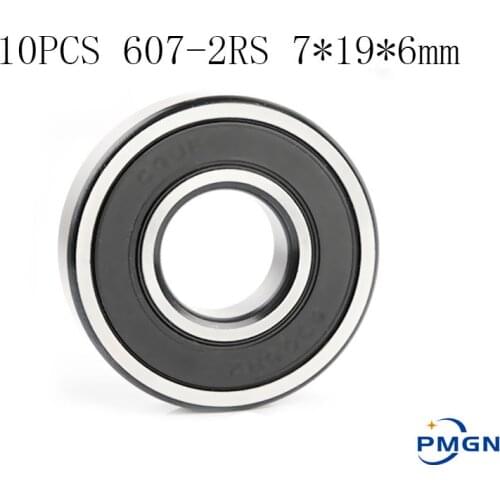 10PCS ABEC-5 607-2RS 607 RS 607 2RS 607RS 7x19x6 mm Miniature Rubber Sealed Ball High quality Deep Groove Ball Bearing