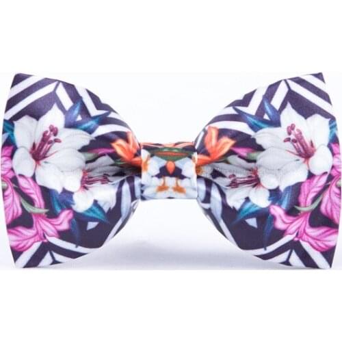 2020 New Style Flora Print Men Bowtie Great For Party High Quality Polester Bowties for Men