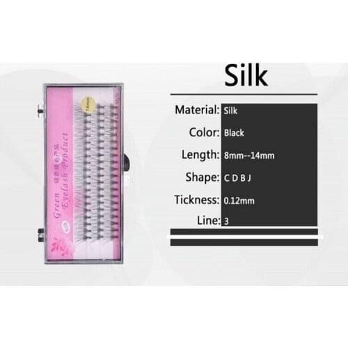 3 Pcs wholesale factory price natural 10d 0.12 thickness flare hair eyelash extension by free shipping