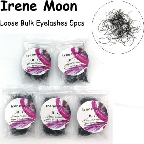 5 packs B&C Curl Individual False Eye Lashes Loose Bulk Eyelashes 0.15/0.20/0.25mm & 6-15mm(Length) Eyelash Extension Makeup