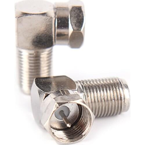 5pcs F male plugs to F female right angle 90 Degree Coaxial Connector Waterproof Connection Adapter Connector RG6 RG5