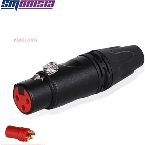 Smonisia 50pcs New XLR 3Pins Microphone Connector Male Female Balanced Audio Plug