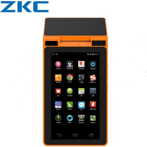 7 inch touch screen android pos terminal dual screen built in 58mm thermal smart printer/NFC payment POS terminal ZKC PC900S