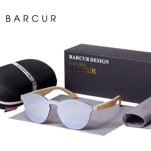 BARCUR Cat Eye Sunglasses Bamboo Men New Brand Glasses Sun Glasses For Women Googles Red Sunglasses Fishing Eyewear