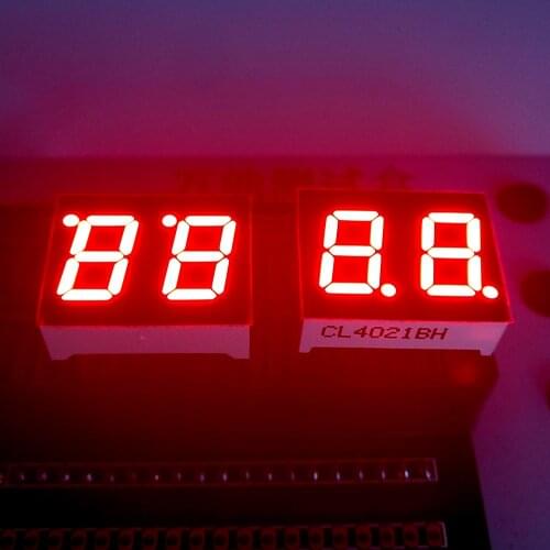 10PCS New 2 Bit 0.4 inch Digital Tube LED Display Red Light 7 Segment Common Cahtode/Anode