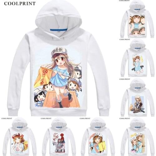 COOLPRINT Cells at Work! Hataraku Saibo Hoodies Hooded Hoodie Anime Manga Lolita THE PLATELETS CUTE Kesshoban Cosplay Sweatshirt