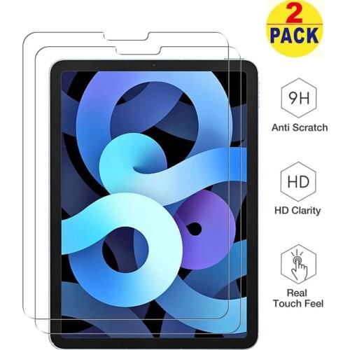 For iPad Air 2020, iPad Air 4 Screen Protector HD Clear Anti-Scratch Tempered Glass Film