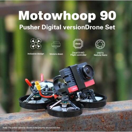 HGLRC Motowhoop 90mm Pusher digital HD Zeus 13 AIO F722 CADDX VISTA Nebula Nano 1303.5 4500KV 2inch FPV Racing Cinematic Drone