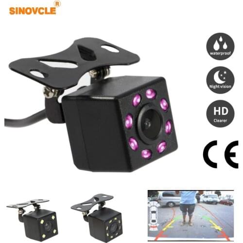 SINOVCLE Reverse Camera Rearview Car Infrared Night Vision 4/8/12 LED Waterproof Parking Assistance Back HD Image Sensor Camera