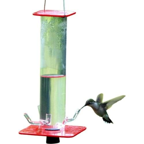 Tube Hummingbird Feeder Hanging Wild Bird Feeder for Outdoor Yard Patio Tree Decor