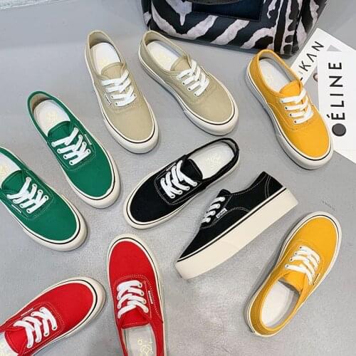 Women Canvas Sneakers Ladies Sports Shoes Ladies Trainers Platform Woman Baskets Femme Dames Black Mujer Tenis Feminino