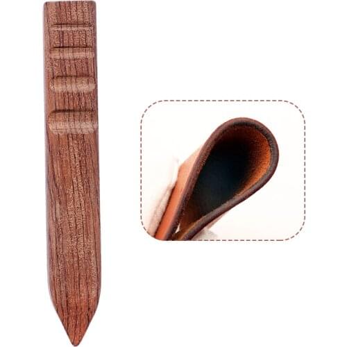 LMDZ 1Pcs Wood Leather Craft Edge Slicker Flat Burnisher Handemade Project Sturdy and Solid Wood Burnishing Tool