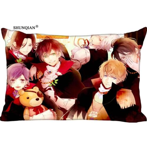 DIABOLIK LOVERS Printed Pillowcase Soft Pillow Cover 45x35cm(One Side) Custom Rectangle Zipper Pillow Cover