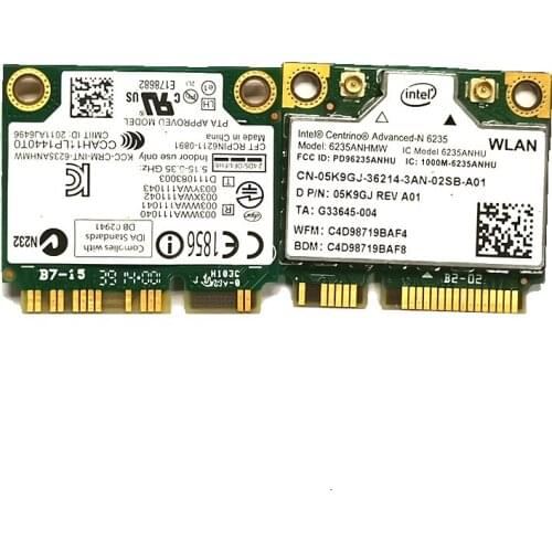 New For INTEL 6235AN 300M 2.4G / 5G Wireless Network Card MINI PCIE for Bluetooth-compatible 4.0 For DELL ACER
