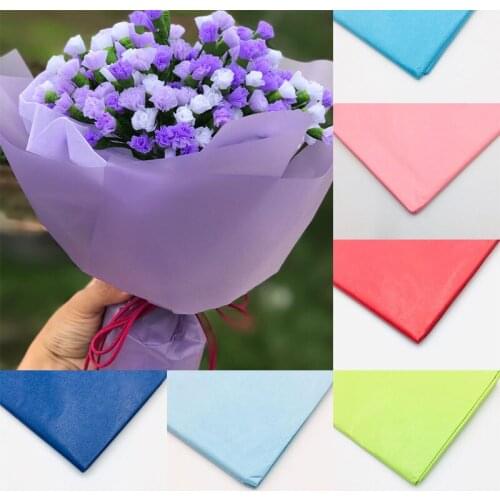 10Pcs Solid Color Gift Packaging Paper 50x66CM Tissue Paper Flower Clothing Shoes Wrapping Papers