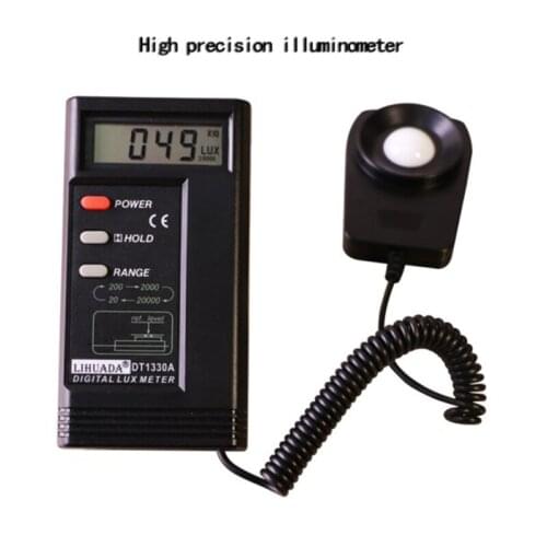 DT1330A illuminometer meter high precision, screen brightness lumen measuring sensor