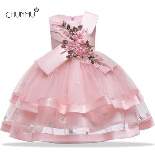 Baby Girls Dress Lace Embroidery Princess Dress Kids Clothes Children Dresses For Toddler Baby Christmas Costume