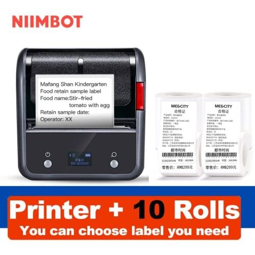 Niimbot B3S Bluetooth Label Printer Portable Pocket Thermal Label Printer Cable Jewellery Pricing Card Support Telephone