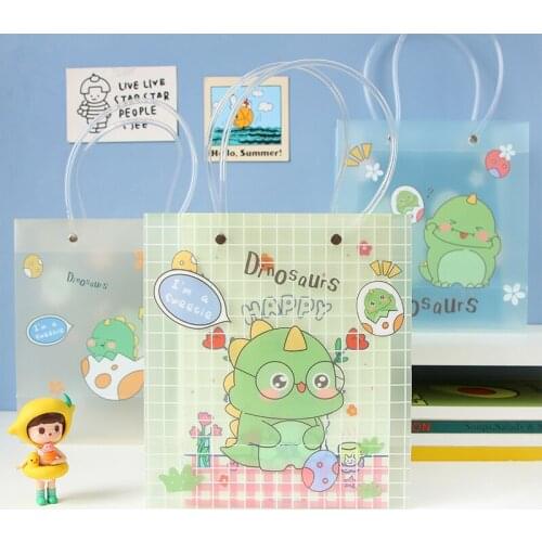 Portable Gift Bag Paper Cartoon Green Shopping Bag Gift Bag Can Be Customized