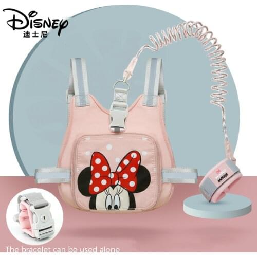 Disney Anti-lost Backpack Child Traction Rope Baby Anti-lost Bracelet Anti-lost Rope Locked Anti-lost Belt Safety Protection