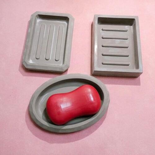 Silicone Soap Tray Mold Concrete Bathroom Holder Tray Molds Soap Holder Cement Mold DIY Bathroom soap tray Mold
