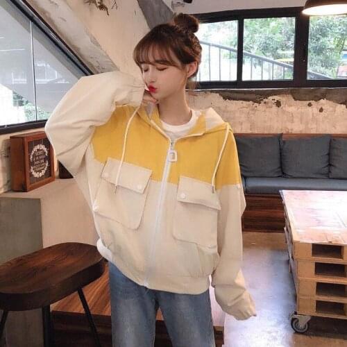 Cute womens 2021 cute new girls short coat American and Japanese student jacket Baseball Jacket college style simple