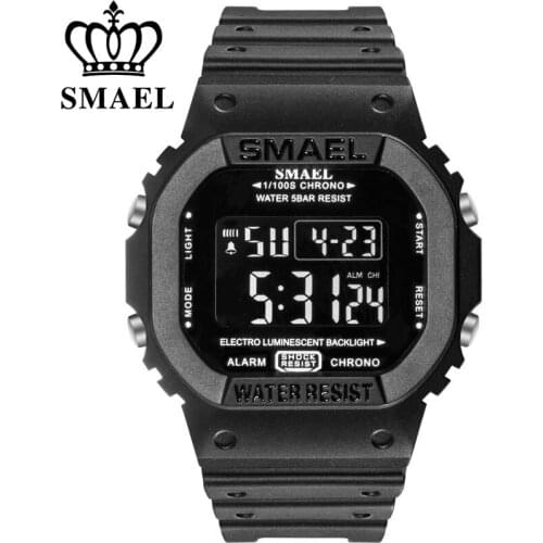 SMAEL Digital Watch Men Sports Watches LED Military Camouflage Army Wrist Watch For Boy Student Waterproof Top Brand