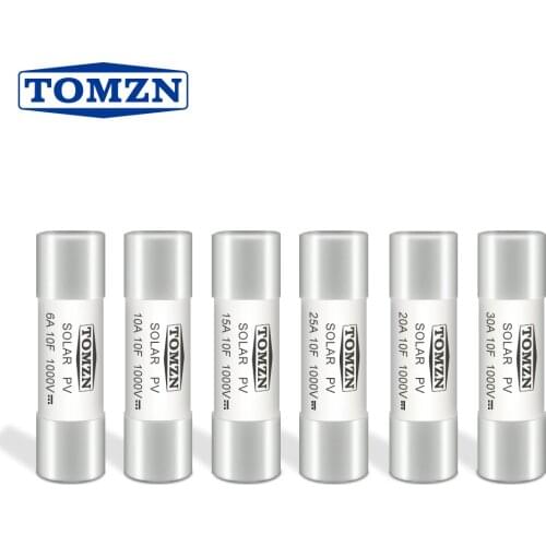 Solar DC 1000V PV Fuses 6A 10A 15A 20A 25A 30A High Voltage for Solar System Protection