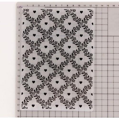 Flower Vine Plastic Embossing Folder Stencil Template DIY Craft Making Pattern Background Paper Cards Scrapbooking Album Decorat
