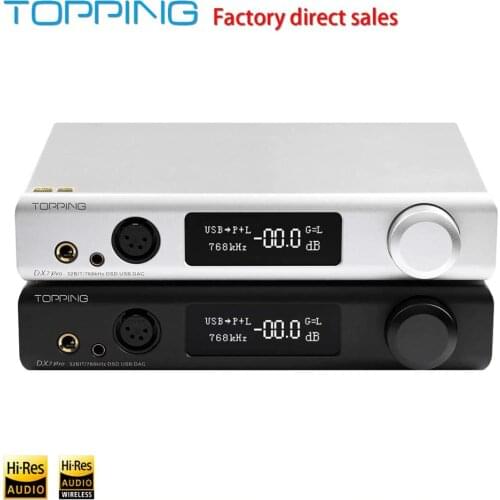 TOPPING DX7 Pro ES9038Pro DAC & Bluetooth Headphone Amp 5.0 32BIT / 768kHz DSD1024 DX7PRO Wireless Decoder Headphone Amplifier