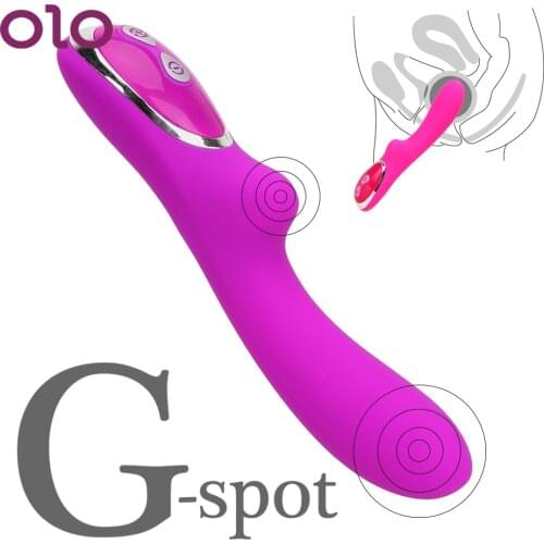 OLO AV Vibrators Dildo Vibrator Wand Massager G-Spot Magnetic Charging 10 Frequency Vibrating Clitoris Stimulator Waterproof