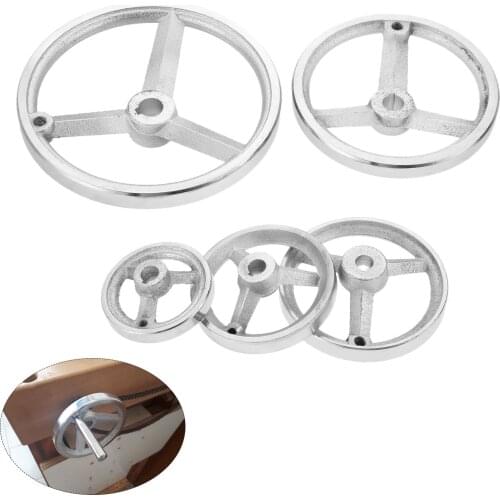 1 PC 3/4//4.5/6/8 inch 4 Spoke Round Iron Hand Wheel For Lathe Milling Grinder Machine 75/100/115/155/195mm