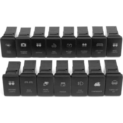 12V LED Illuminated push Switch On/Off For T o y o t a For RAV4 Prado 150 Landcr DRL switch