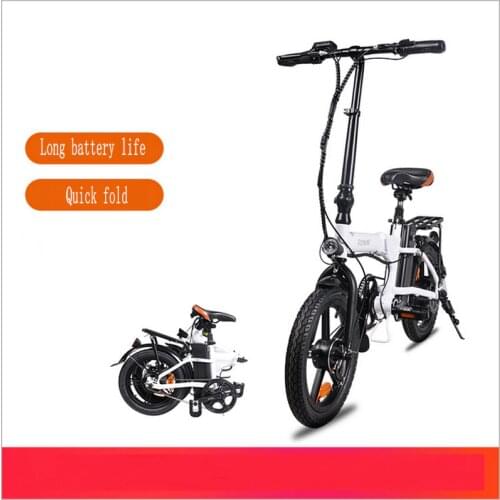 16 Inch Lithium Battery Electric Bicycle Folding Moped Driving Portable Small Mini