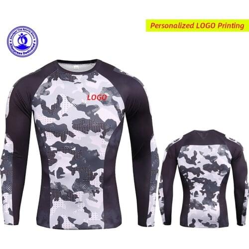 2021 Quick Dry Compression Running T Shirt Men Long Sleeve Gym Fitness Sports Tops Jogging Training Sportswear Rashgard Custom