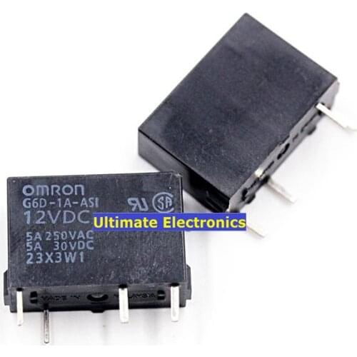 5pcs G6D-1A-ASI-12VDC G6D-1A-ASI-DC12V relay