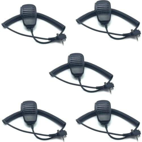 5PCS Handheld Shoulder Speaker PTT Mic Microphone for Vertex Standard VX210 VX228 VX230 VX231 VX298 VX300 VX350 VX351 VX354 VX40