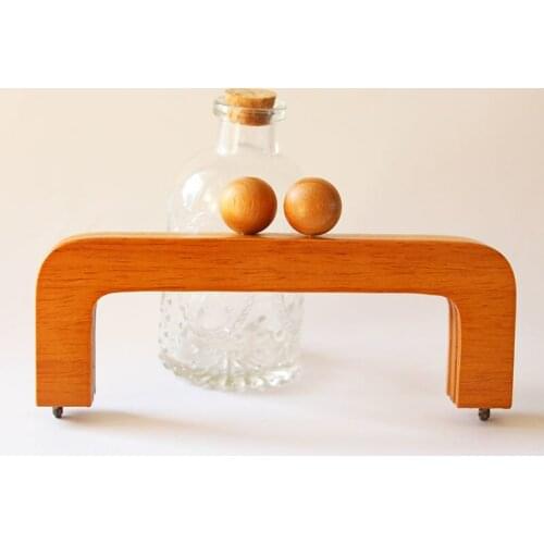 8inch Solid Wood Purse Frame Vintage Wooden Bag Frame Wooden Clasp Bag Parts DIY Accessories Handmade Bag Hanger High Quality