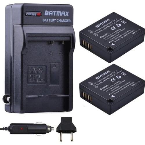 Batmax 2Pcs DMW-BLG10 BLG10E DMW-BLG10PP Battery+Digital Charger for Panasonic DMC-GF6 GF3 GF5 GX7 GX80 GX85 GX7 Mark II,DMC TX1