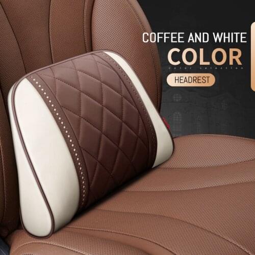 For Mercedes Benz Maybach S-Class headrest Luxury car Pillows Car Travel Neck Rest Pillows Seat Cushion Support Napa leather
