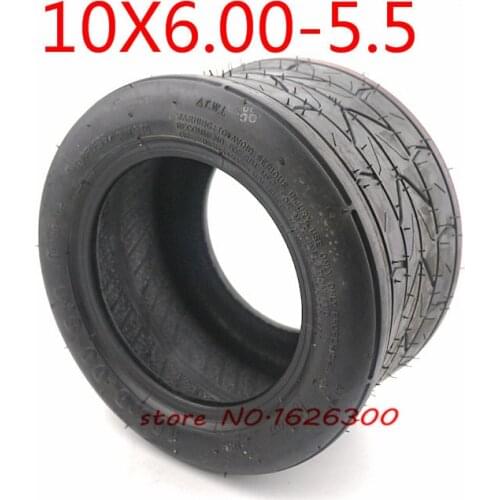 High Porformance 10 Inch Widened Tire 10x6.00-5.5 Motorcycle Vacuum Road Tire Tubeless Tire Wheel