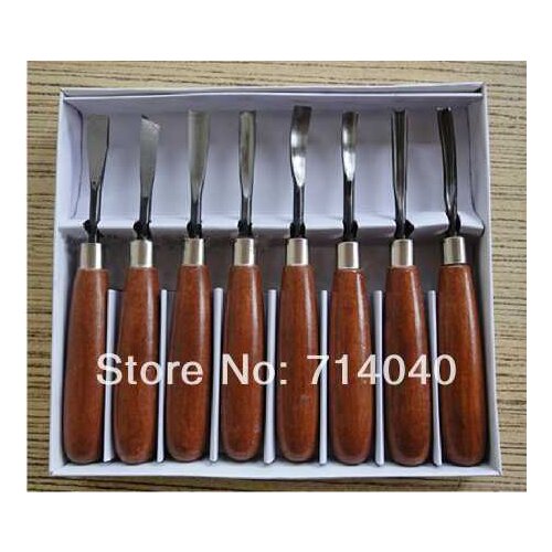 Free shipping High quality 8 Pcs wood Carving Chisel Tool set, carpenter tools, wood carving knife