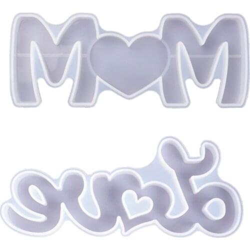 Large Mom Love Letter Pendant Resin Mold Mother 's Day Love Sign Word Mold Silicone Mold Epoxy Resin Molds Craft Tool