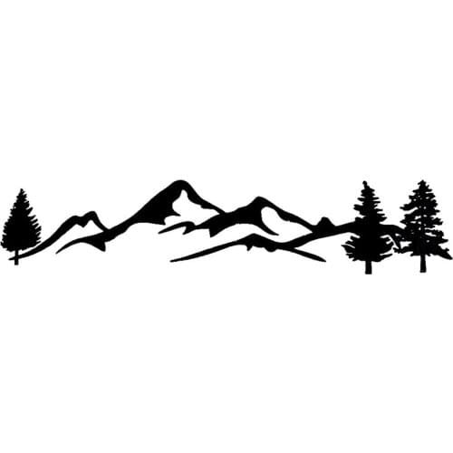 S51911 Various Sizes/Colors Car Stickers Vinyl Decal Tree Mountain Scene Large Northwest Motorcycle Decorative Accessories