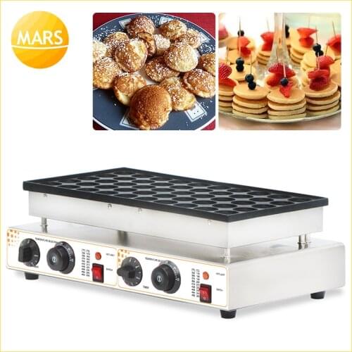 Electric 50 holes Poffertjes Grill Dutch Waffle Maker Mini Pancake Machine Commercial Dutch Pancake Maker Machine Plate Iron